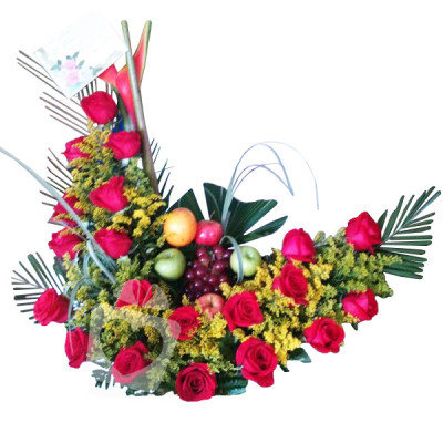 Arreglo Floral Con Fruta A Domicilio En Popayan Pedido 1 Día Anticipado