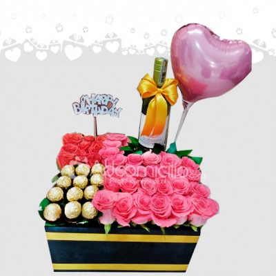Arreglo Floral Con Vino A Domicilio En Cali