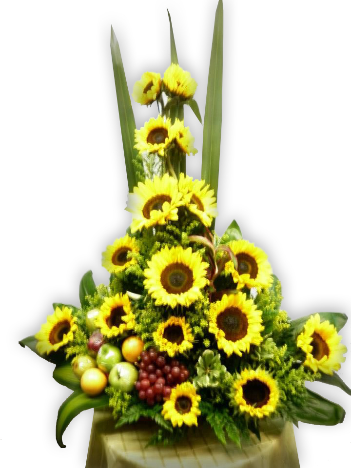 Arreglo Frutal Con Girasoles A Domicilio En Cali 