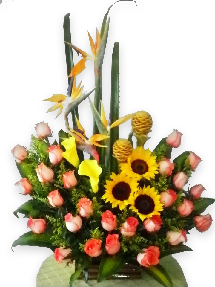 Arreglo Con Flores Exóticas Y Rosas A Domicilio En Cali 
