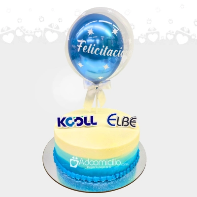 Torta Con Globo Personalizado A Domicilio En Cali Pedido Con Dos Días De Anticipación 