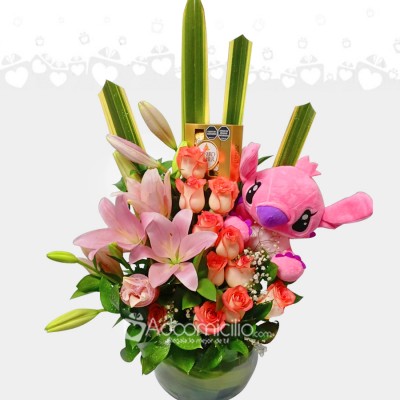 Lirios Con Chocolates Para Amor Y Amistad A Domicilio En Medellín 