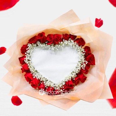 Bouquet De Rosas Para San Valentín Con Mensaje Oculto A Domicilio En Medellín 