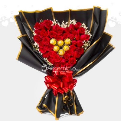 Corazón De Rosas Para El Día De La Mujer A Domicilio En Medellín 