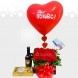 Dulce Rosas Dia de la Mujer Caja de Rosas con Chocolates y Baileys en Corazón A Domicilio En Medellin