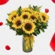 Florero Con Girasoles Para San Valentín A Domicilio En Medellín 