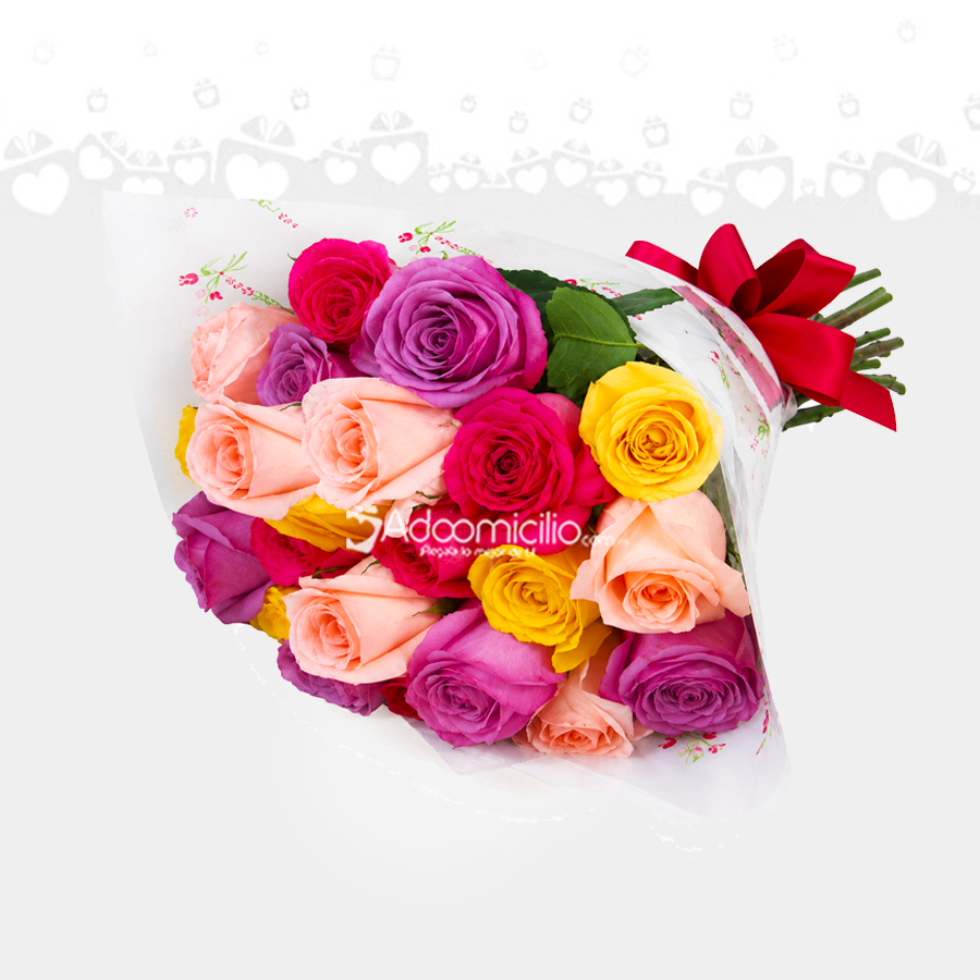 Bouquet De Rosas En Varios Colores A Domicilio En Cali 