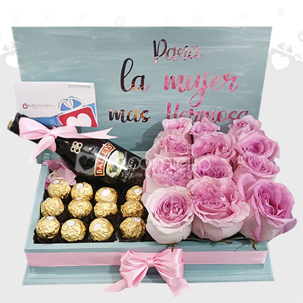 Regalo Para Mujer Con Baileys Y Rosas A Domicilio En Cali Pedido Con Un Día De Anticipación 