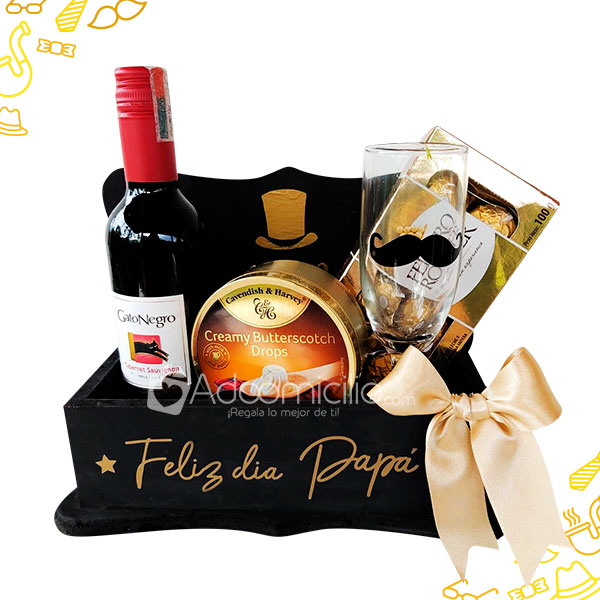 Regalos Felíz Día Del Padre Vino Con Dulces Y Chocolates A Domicilio En Popayan Pedido 1 Día Anticipado