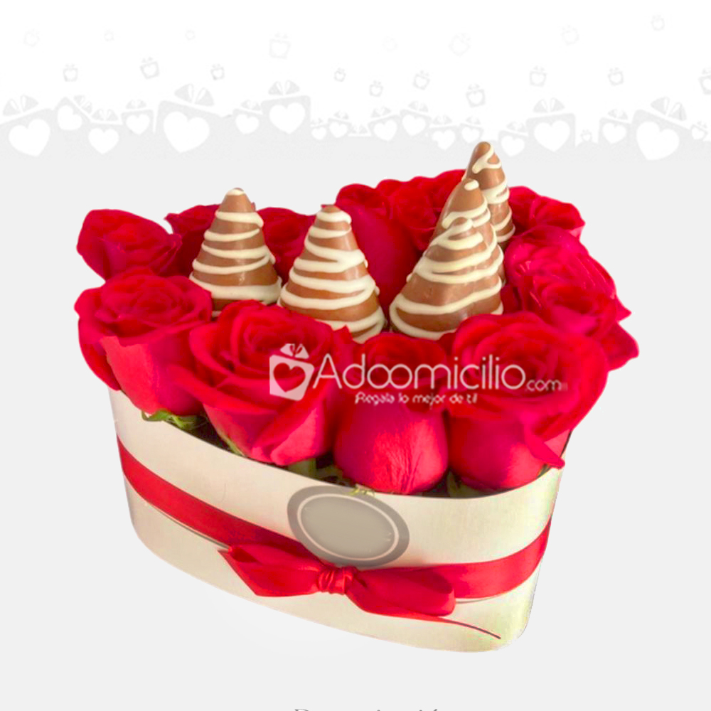Rosas Y Fresas Con Chocolate Para El Día De La Mujer A Domicilio En Cali Pedido Con Un Día De Anticipación 