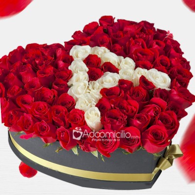 Corazón De Rosas Para Amor Y Amistad A Domicilio En Bogotá Pedido Con Un Día De Anticipación 