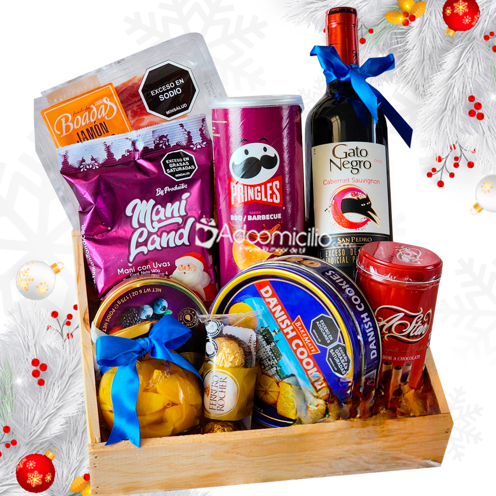 Ancheta Navideña Con Jamón Serrano A Domicilio En Bogotá Pedido Con Un Día De Anticipación 