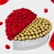 Corazón Con Ferrero Roche Y Rosas Para Amor Y Amistad A Domicilio En Bogotá Pedido Con Un Día De Anticipación 