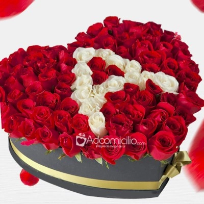 Corazón De Rosas Para Amor Y Amistad A Domicilio En Bogotá Pedido Con Un Día De Anticipación 