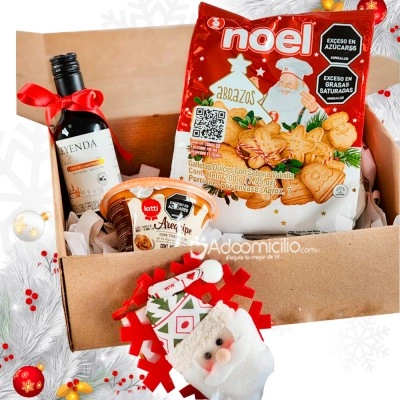 Regalo Navideño Con Galletas Y Vino A Domicilio En Bogotá Pedido Con Un Día De Anticipación