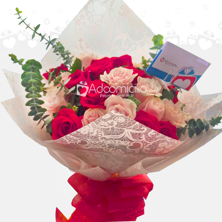 Flores a domicilio en Bogotá Bouquet de 24 Rosas