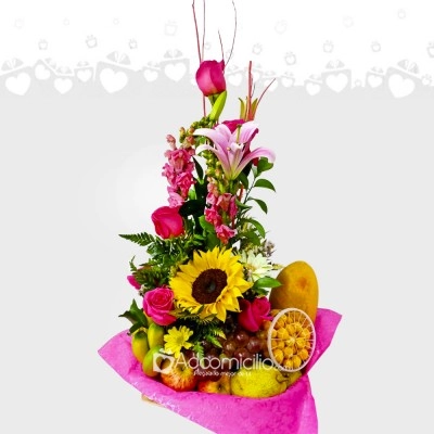 Regalos Dia De La Madre Frutero Con Rosas A Domicilio En Bogotá