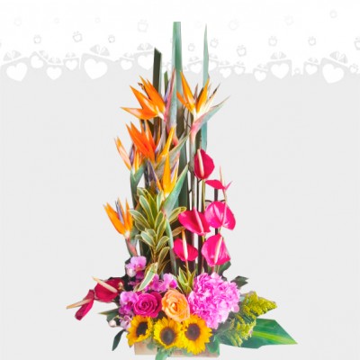 Arreglo Floral Vertical A Domicilio En Cali 