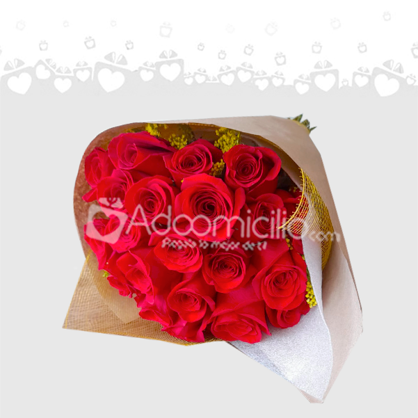 Bouquet Por 15 Rosas A Domicilio En Cali 