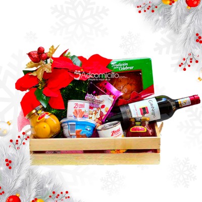 Ancheta Para Navidad Con Vino Y Poncentia Artificial A Domicilio En Medellín Pedido Con Un Día De Anticipación 