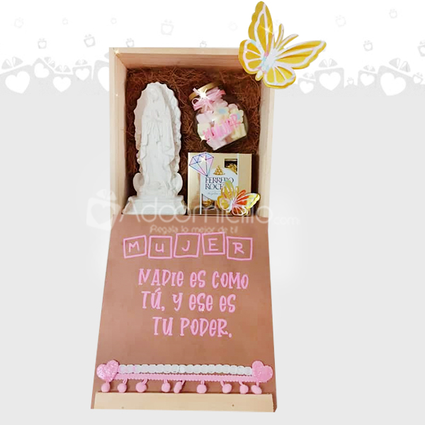 Cofre virgencita Regalo día de la  mujer en Medellín pedido con dos días de anticipación 
