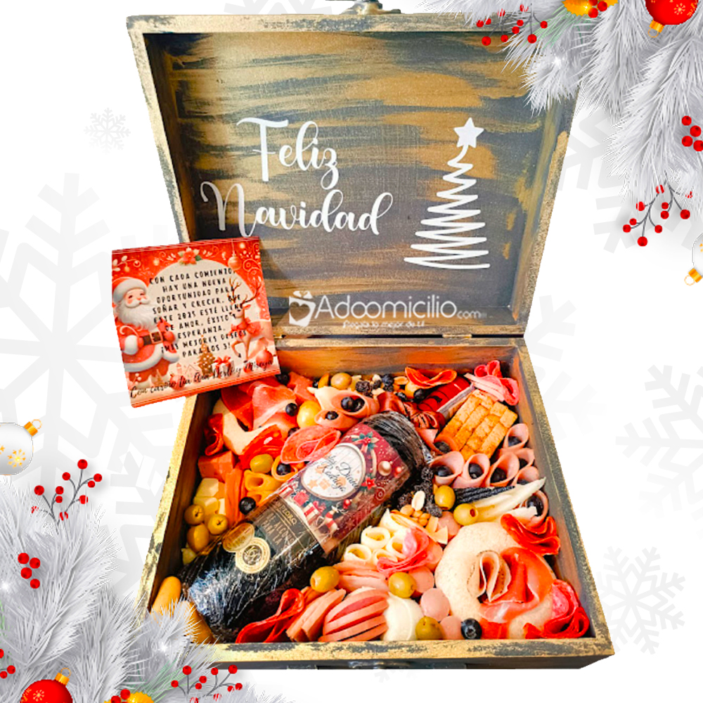 Ancheta Navideña Con Tabla De Quesos A Domicilio En Bogotá Pedido Con Un Día De Anticipación 