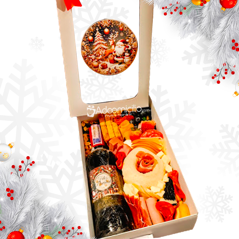 Tabla De Quesos Con Vino Para Navidad A Domicilio En Bogotá Pedido Con Un Día De Anticipación 