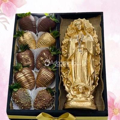 Fresas Con Chocolate Y Virgen Para El Día De Madre A Domicilio En Bogotá Pedido Con Un Día De Anticipación 