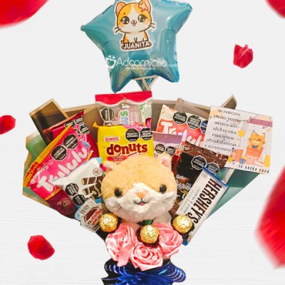 Ancheta Con Peluche Para Amor Y Amistad A Domicilio En Bogotá Pedido Con Un Día De Anticipación 