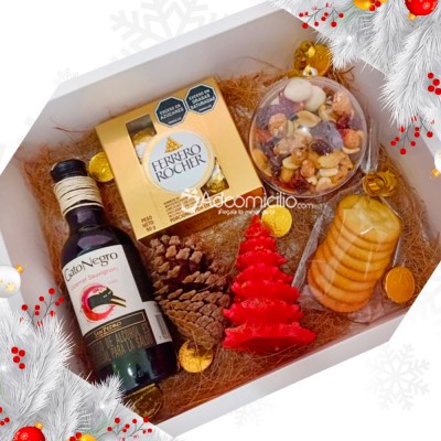 Regalo Navideño Con Chocolates Y Vino A Domicilio En Bogotá Pedido Con Un Día De Anticipación 