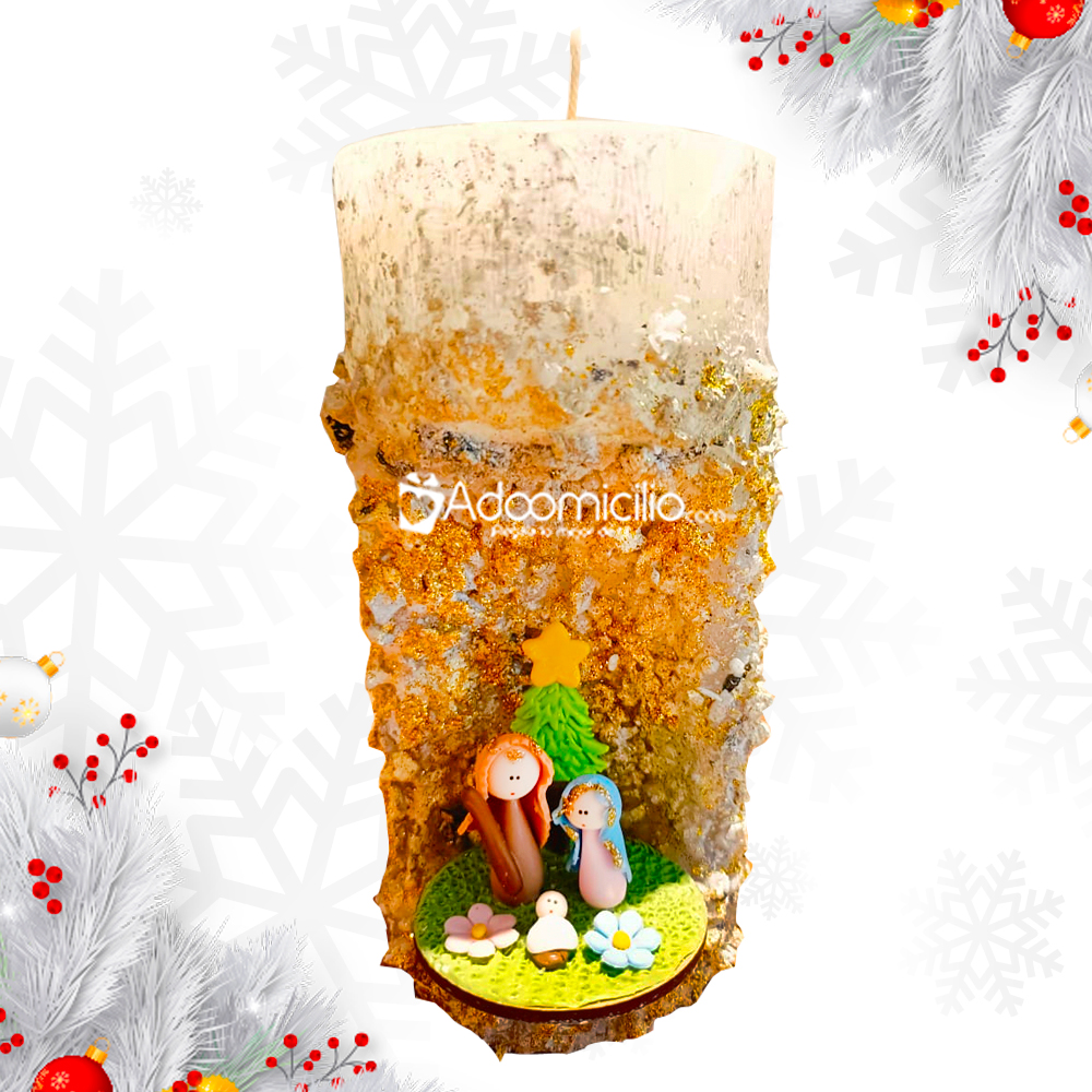 Vela Con Pesebre Para Navidad A Domicilio En Bogotá Pedido Con Un Día De Anticipación 