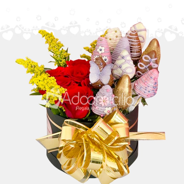 Fresas Con Chocolate Y Rosas Para El Día De La Madre A Domicilio En Ibagué Pedido Con 1 Día De Anticipación 