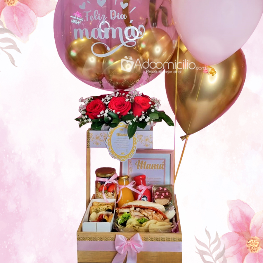 Super Desayuno Sorpresa Con Rosas Para El Día De Las Madres A Domicilio En Cali Pedido Con Un Día De Anticipación 
