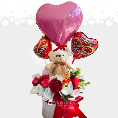 Detalle Con Peluche Y Flores Para Enamorar A Domicilio En CDMX Pedido Con Un Día De Anticipación 