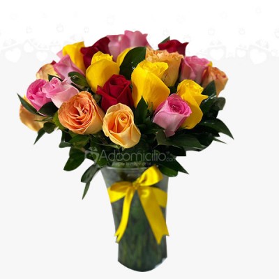 Florero Felicidad Colores Surtidos A Domicilio En Medellín 