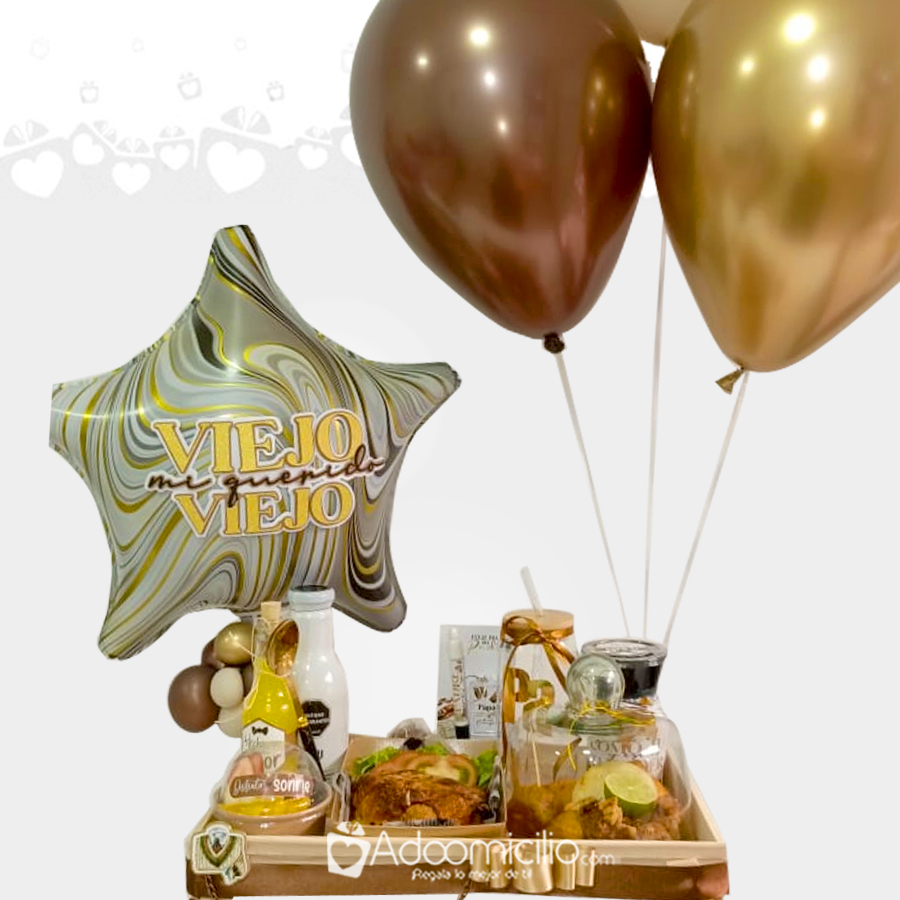 Desayuno Sorpresa Con Globos Para El Día Del Padre A Domicilio En Medellín Pedido Con Un Día De Anticipación 