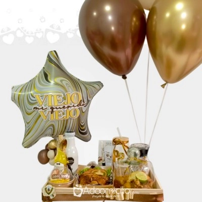 Desayuno Sorpresa Con Globos Para El Día Del Padre A Domicilio En Medellín Pedido Con Un Día De Anticipación 