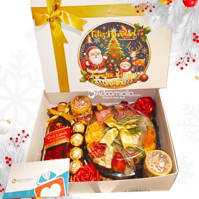 Regalo Navideño Con Tabla De Quesos Y Licor A Domicilio En Bogotá Pedido Con Un Dia De Anticipación 