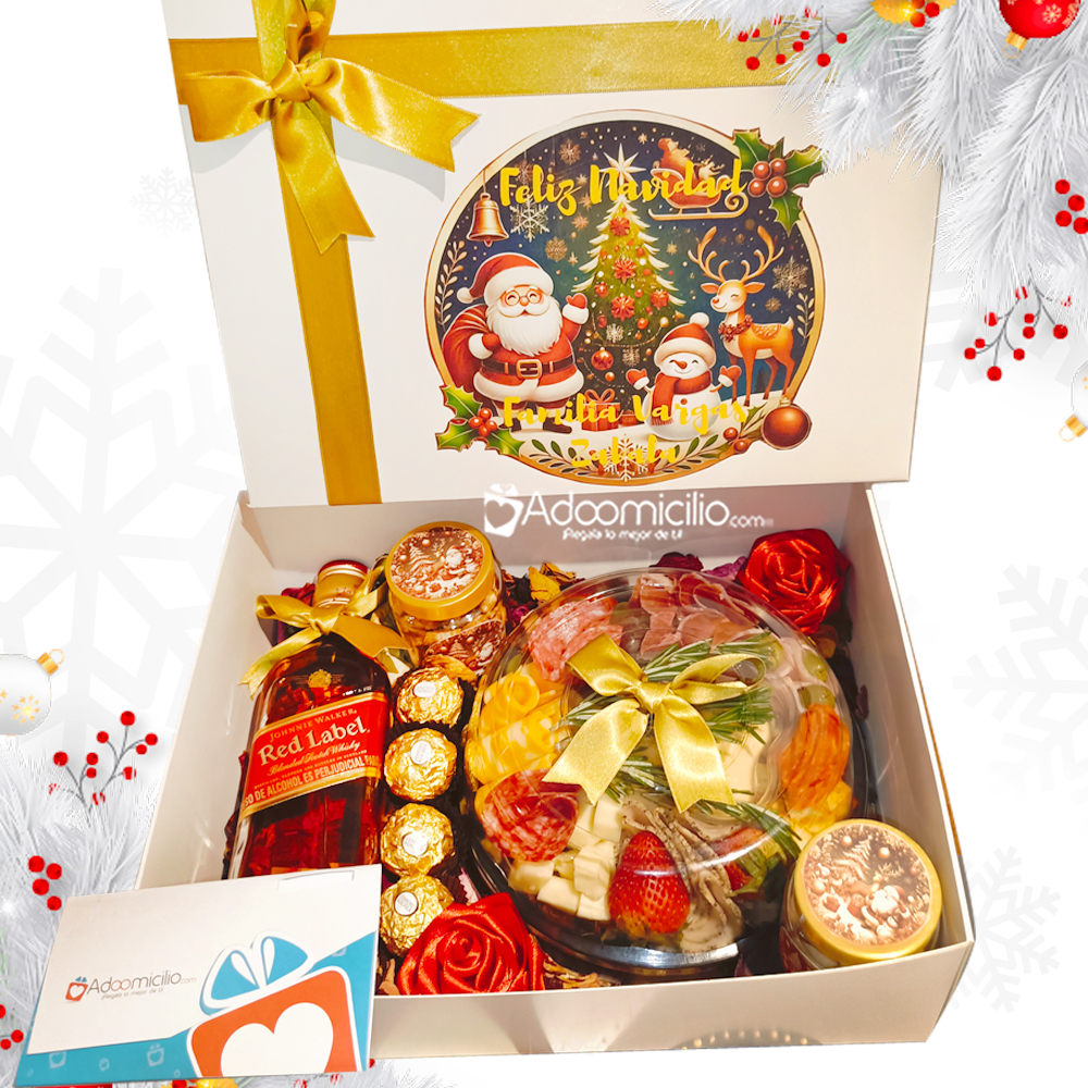 Regalo Navideño Con Tabla De Quesos Y Licor A Domicilio En Bogotá Pedido Con Un Dia De Anticipación 