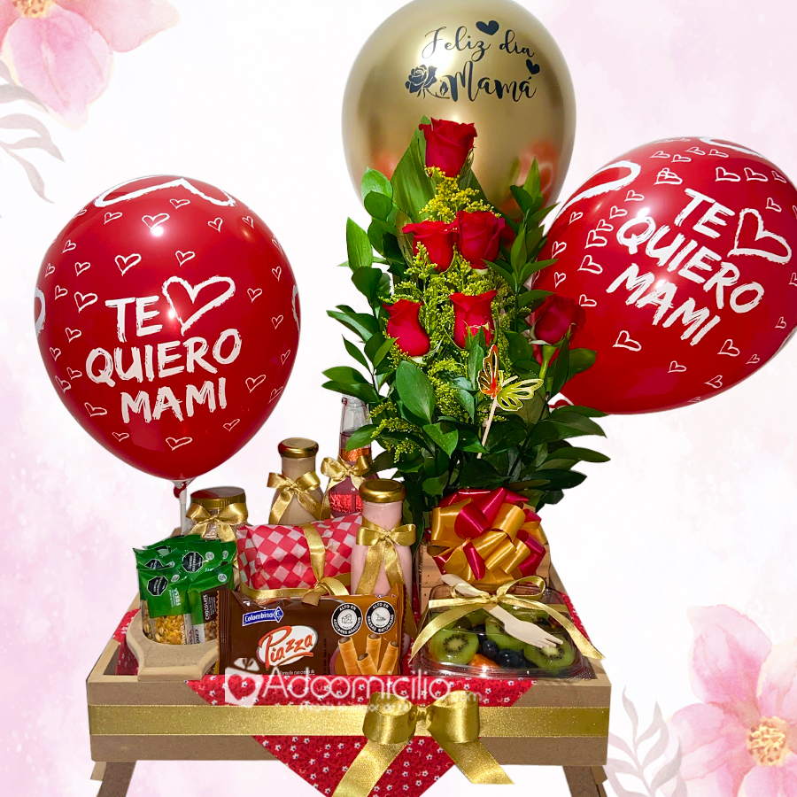 Desayuno Sorpresa Con Rosas Para El Día De La Madre A Domicilio En Pereira Pedido Con Un Día De Anticipación 