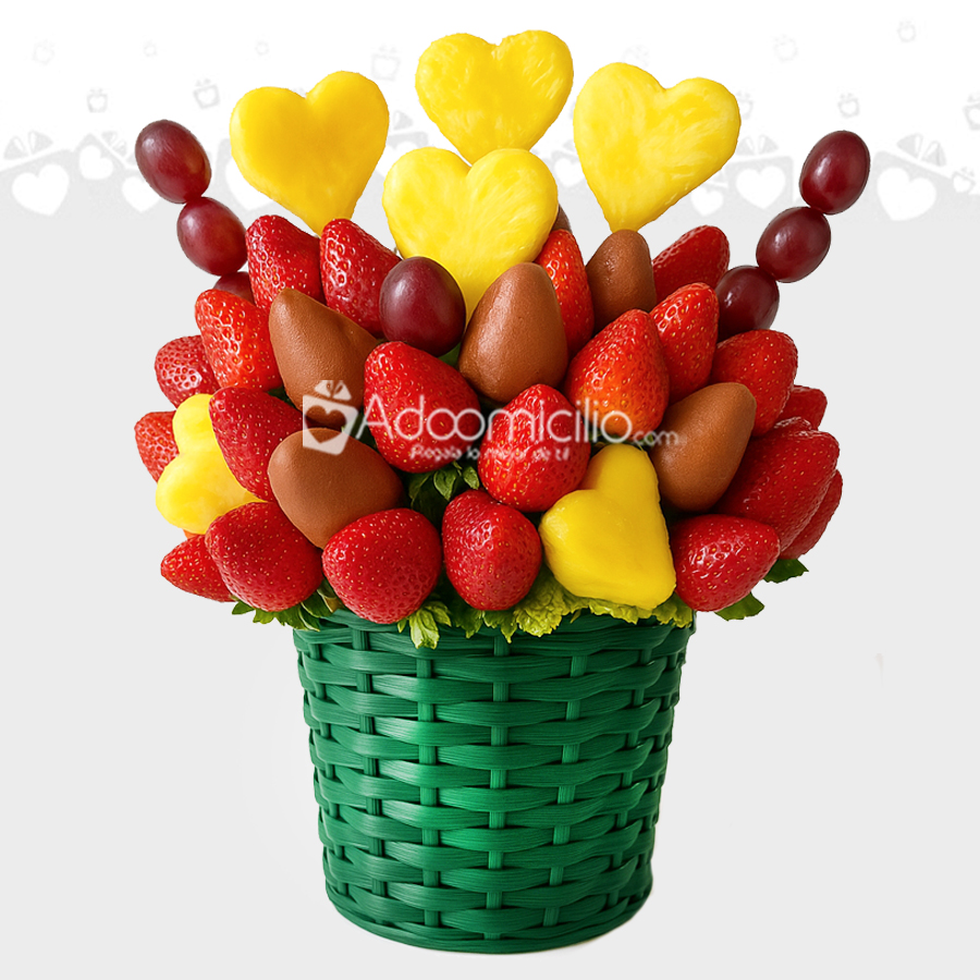 Regalo Con Frutas Y Fresas Con Chocolates A Domicilio En Barranquilla Pedido Con Un Día De Anticipación 