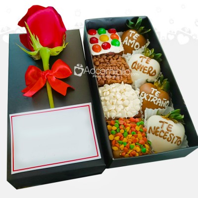 Brownies Y Fresas Con Chocolate De Amor A Domicilio En Barranquilla Pedido Con Un Día De Anticipación 