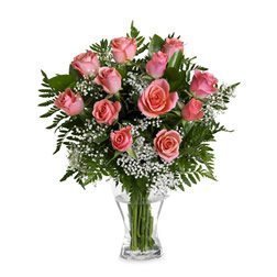 Florero Con Rosas Rosadas A Domicilio En Cali 