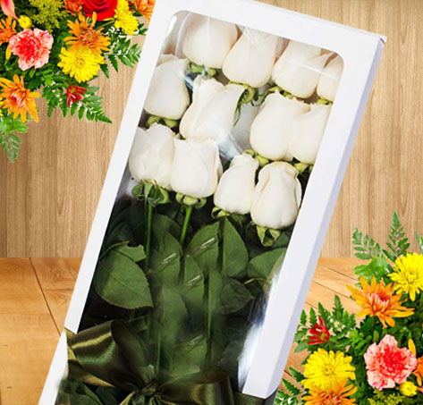 Caja De 24 Rosas Blancas A Domicilio En Cali